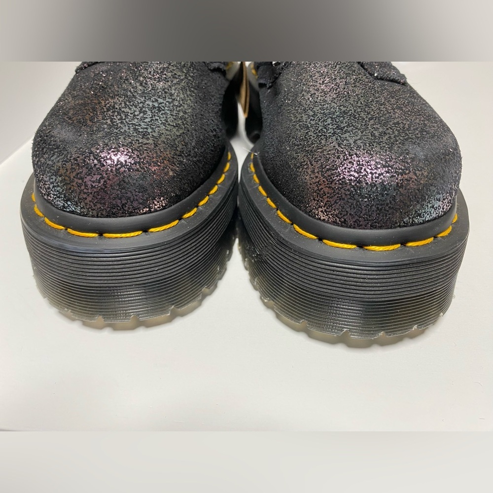 Dr Martens 1461 Quad Metallic Platforms With Yellow Stitching Size 37(6) NEW - Picture 6 of 9